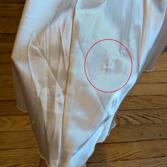 NWT Roberta White Gown Slinky Prom Dress Maxi Formal Bejeweled Size 5/6 - Picture 9 of 16